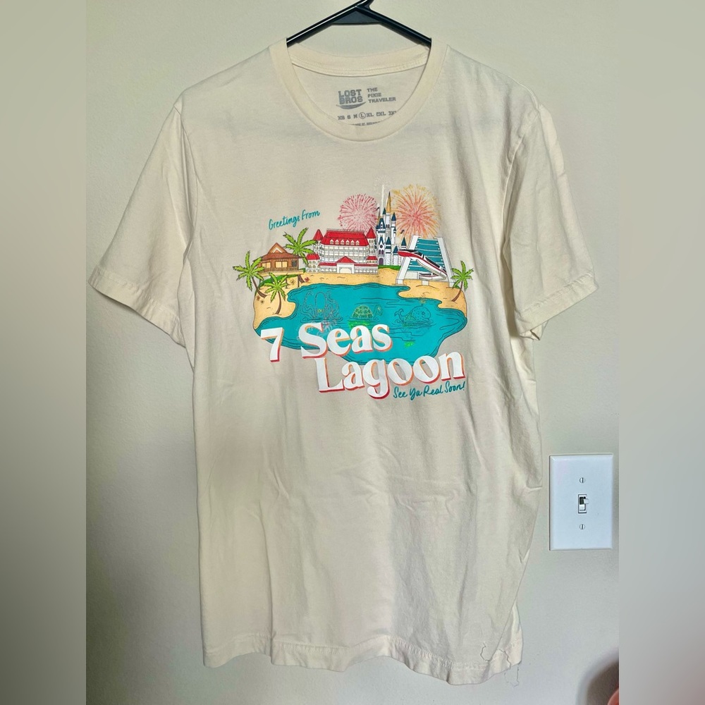 Lost Bros Greetings from 7 Seas Lagoon Disney Parks Tee